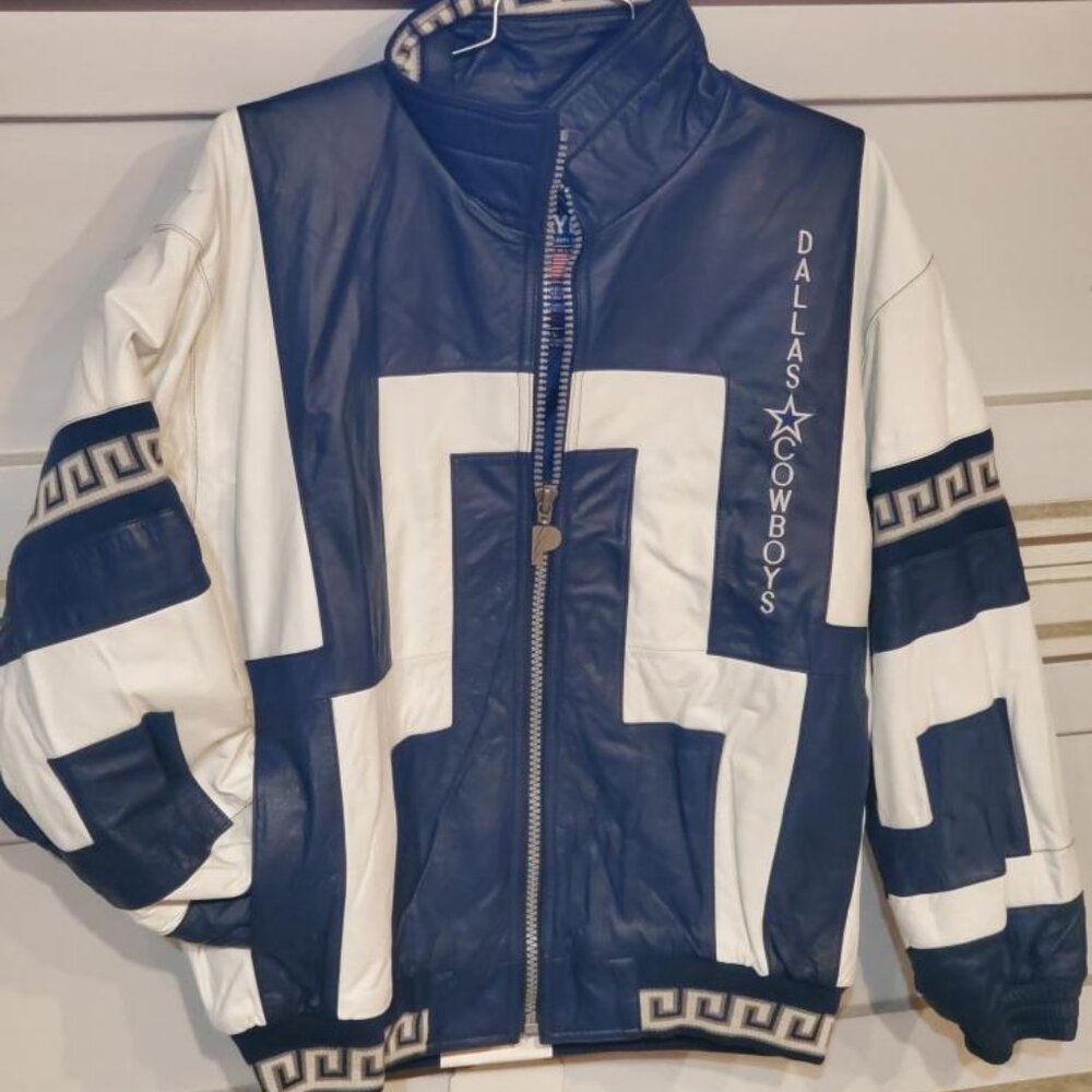Vintage Leather Dallas Cowboys Jacket